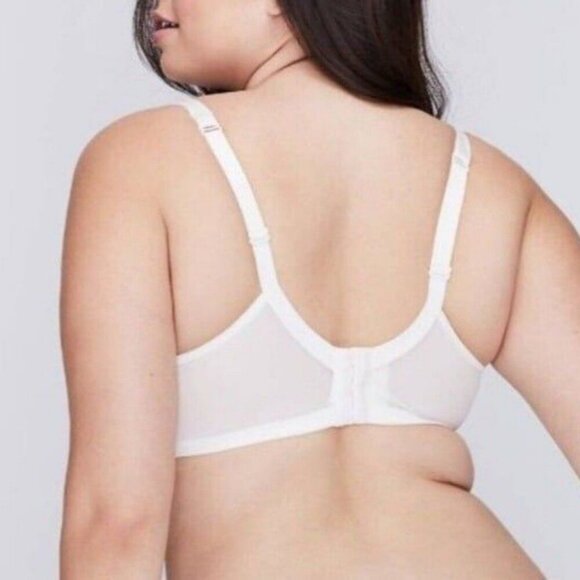Cacique Lane Bryant Womens Bra Smooth Satin Full Coverage 46DDD Ivory Bisque - Picture 3 of 8